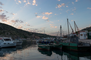 Fototapeta premium boats in the harbor