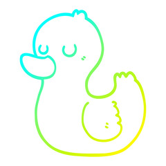 cold gradient line drawing cartoon duck