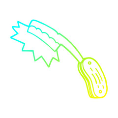 cold gradient line drawing cartoon sharp razor