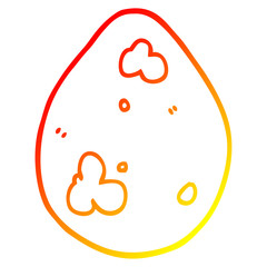 warm gradient line drawing cartoon egg