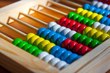 Colorful wooden abacus.