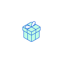 Modern Gift Icons Isometric 3d for electronic commerce store all company shopping business internet with high end look