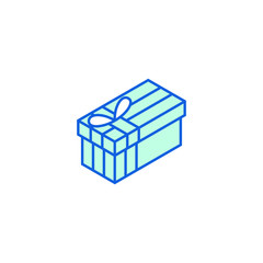 Modern Gift Icons Isometric 3d for electronic commerce store all company shopping business internet with high end look