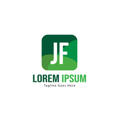 Obraz premium Initial JE logo template with modern frame. Minimalist JE letter logo vector illustration