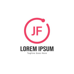 Obraz premium Initial JE logo template with modern frame. Minimalist JE letter logo vector illustration