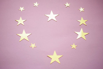 Beautiful background of various stars and sparkles