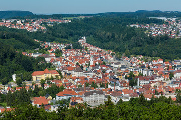 Fototapeta na wymiar Panorama von Albstadt-Tailfingen auf der Schwäbischen Alb