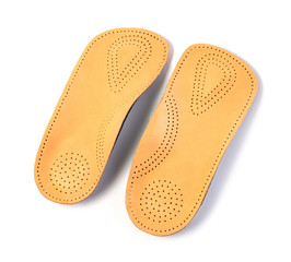 orthotics insoles on a white background
