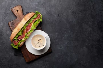 Fotobehang Snackbar Verse onderzeeër sandwich