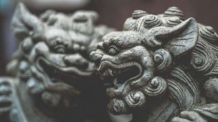 Outdoor Decorating With Kirin Headed Statue