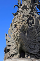 giant sculptures under blue sky, tangshan city, China