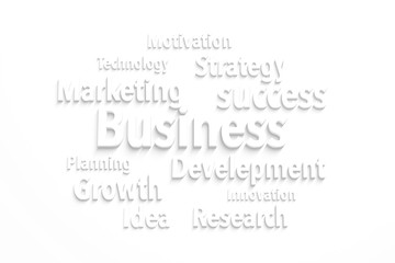  Business related concepts with words on white background