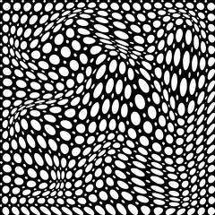 Abstract 3d effect background with distorted circles.