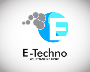 Abstract Technology Letter Logo for Electronic and technology Company - Vector