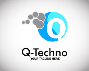 Abstract Technology Letter Logo for Electronic and technology Company - Vector