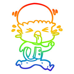 rainbow gradient line drawing weird cartoon alien