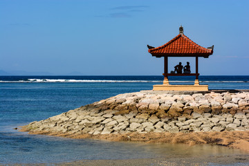 Fototapeta premium Karang beach Sanur, Bali, Indonesia in the morning