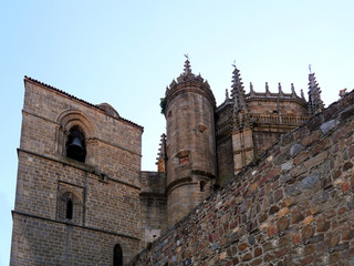 Fototapeta na wymiar Plasencia Cathedral, Cáceres, Spain. June 22, 2019. 