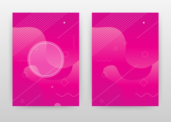 Geometric purple magenta business design for annual report, brochure, flyer, poster. Geometric magenta background vector illustration for flyer, leaflet, poster. Abstract A4 brochure template.