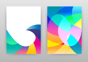 Colorful lined geometric abstract design for annual report, brochure, flyer, poster. Geometric background vector illustration for flyer, leaflet, poster. Abstract A4 brochure template.