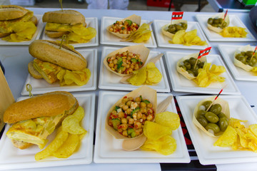 vegetarian and vegan dishes sold on the street fair