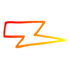 warm gradient line drawing cartoon lightening bolt