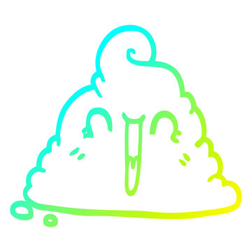 recommend clip art: cold gradient line drawing cartoon poop