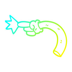 cold gradient line drawing cartoon pointing hand