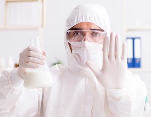 Food scientist testing new stuff in the lab