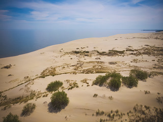 Fototapeta na wymiar Baltic Sea Curonian Spit Sand-Dunes, UNESCO World Heritage Site.