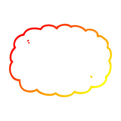 warm gradient line drawing cartoon cloud