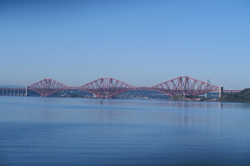 The river Forth from Dalgety Bay with Forth Rail bridge