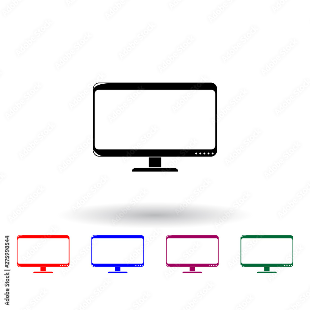 Poster monitor multi color icon. elements of technology set. simple icon for websites, web design, mobile a