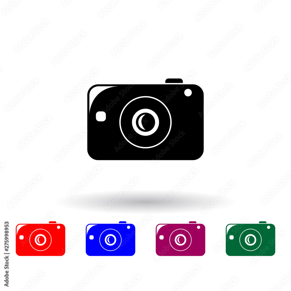 Poster camera multi color icon. elements of technology set. simple icon for websites, web design, mobile ap