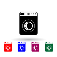 washing machine multi color icon. Elements of technology set. Simple icon for websites, web design, mobile app, info graphics