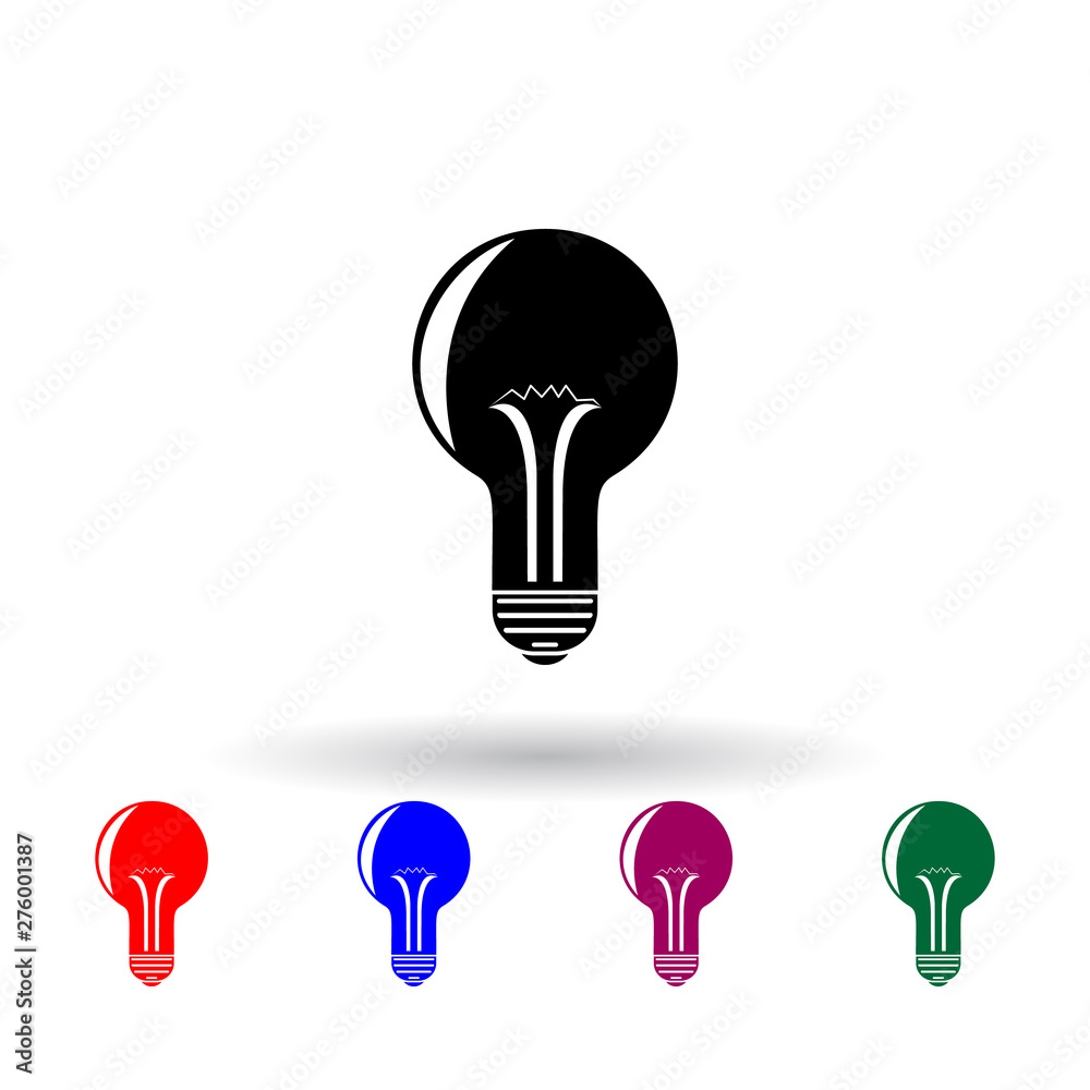 Poster bulb multi color icon. elements of science set. simple icon for websites, web design, mobile app, in