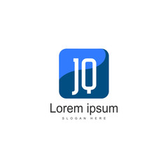 Obraz premium Initial JQ logo template with modern frame. Minimalist JQ letter logo vector illustration