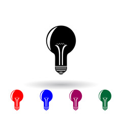 bulb multi color icon. Elements of science set. Simple icon for websites, web design, mobile app, info graphics