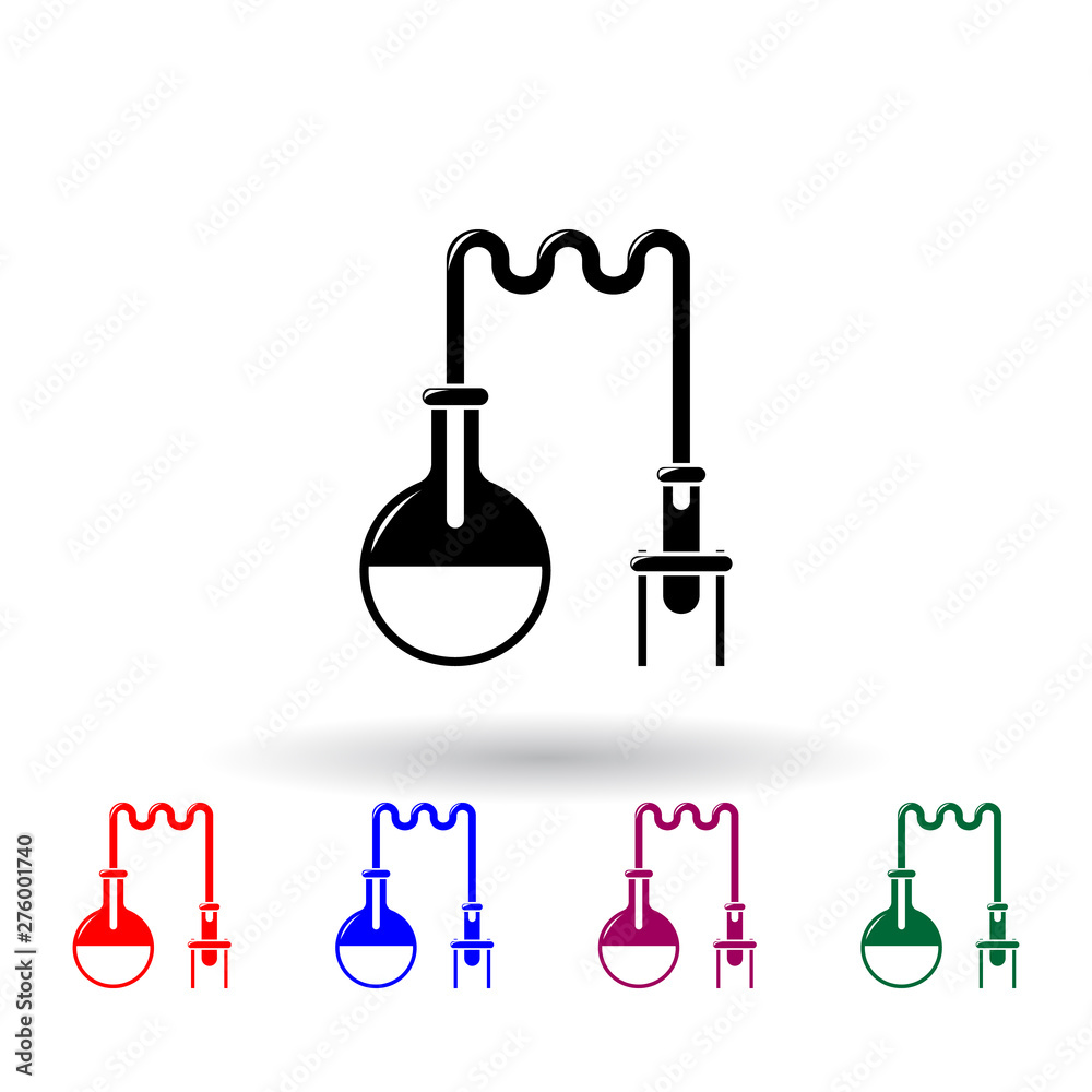 Poster laboratory multi color icon. elements of science set. simple icon for websites, web design, mobile a
