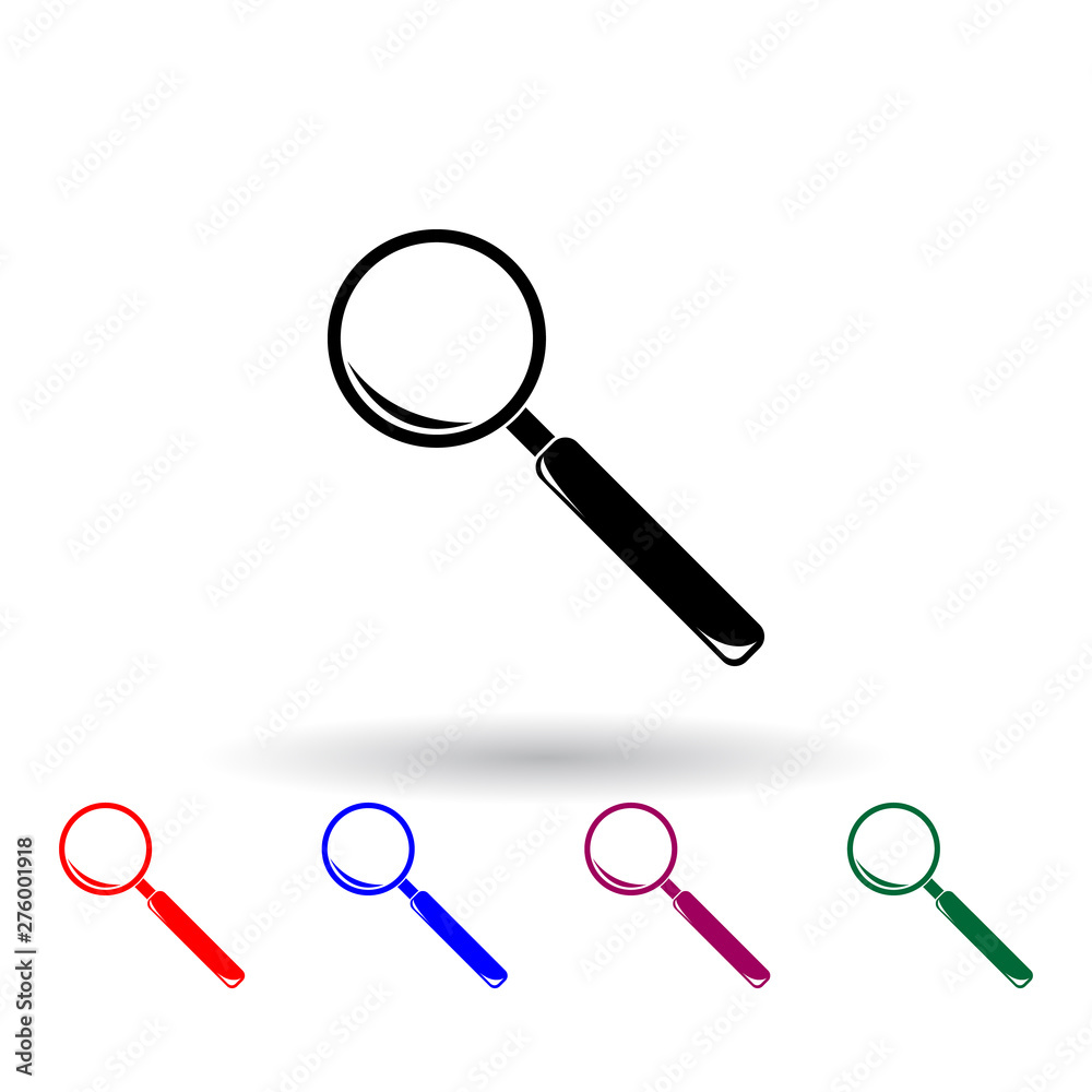 Poster magnifier multi color icon. elements of science set. simple icon for websites, web design, mobile ap