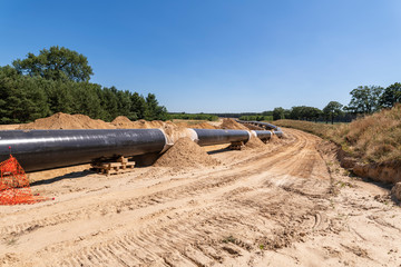 Baustelle einer Pipline für Gas