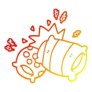 recommend clip art: warm gradient line drawing cartoon pillows