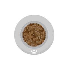 Pet food bowl with paw