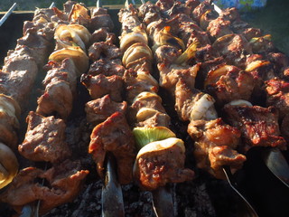 Barbecue roasting on the grill