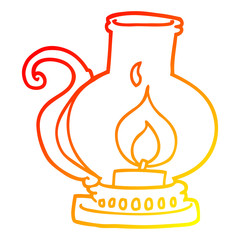 warm gradient line drawing cartoon lantern
