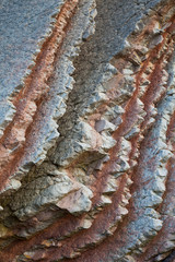Flysch, Zumaia beach, Zumaia, Gipuzkoa, The Basque Country,  The Bay of Byscay, Spain, Europe