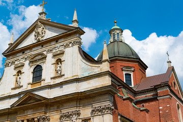 Fototapeta premium Church in the main square and center of Krakow, Poland