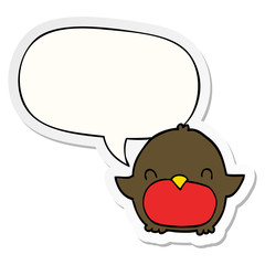 cartoon penguin and speech bubble sticker