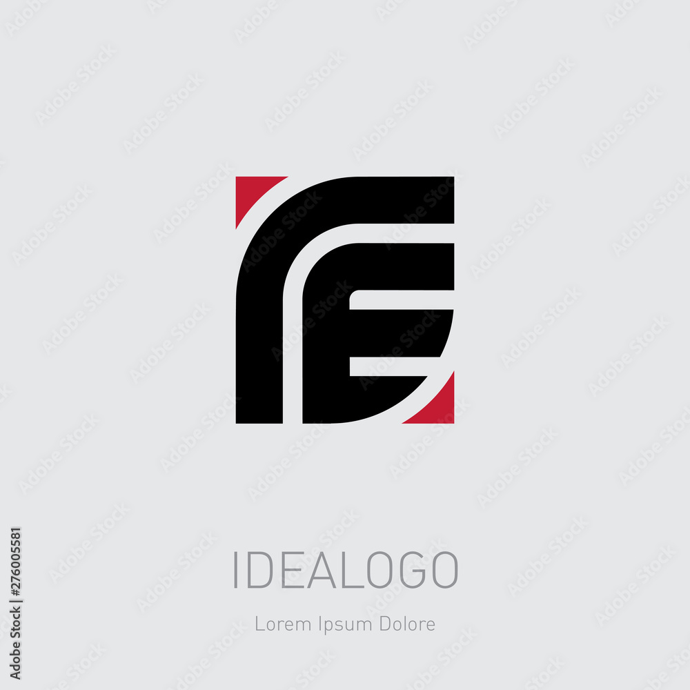 Poster r and e initial logo. re initial monogram logotype. er - vector design element or icon.