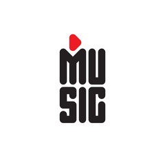 Let's play music - original t-shirt print. Minimalist poster with the 